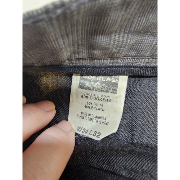Dockers Men's Comfort Waist Pleated Dress Pants Gray Micro Check 34x32 - Picture 3 of 7